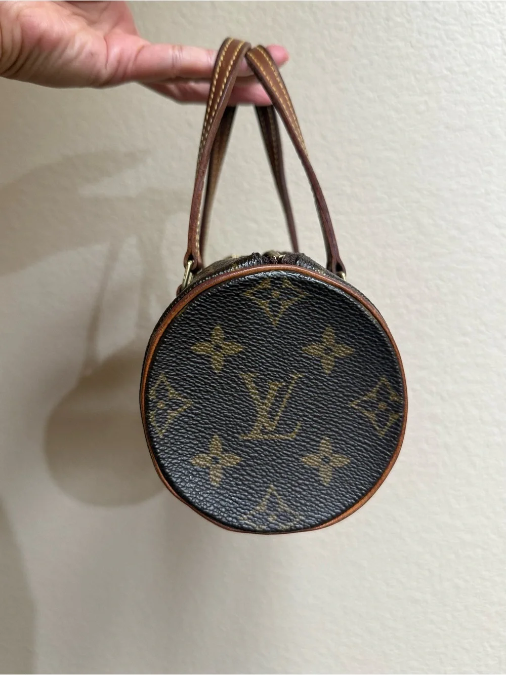 Louis Vuitton Papillon Monogram Mini Barrel Bag in Brown and Tan